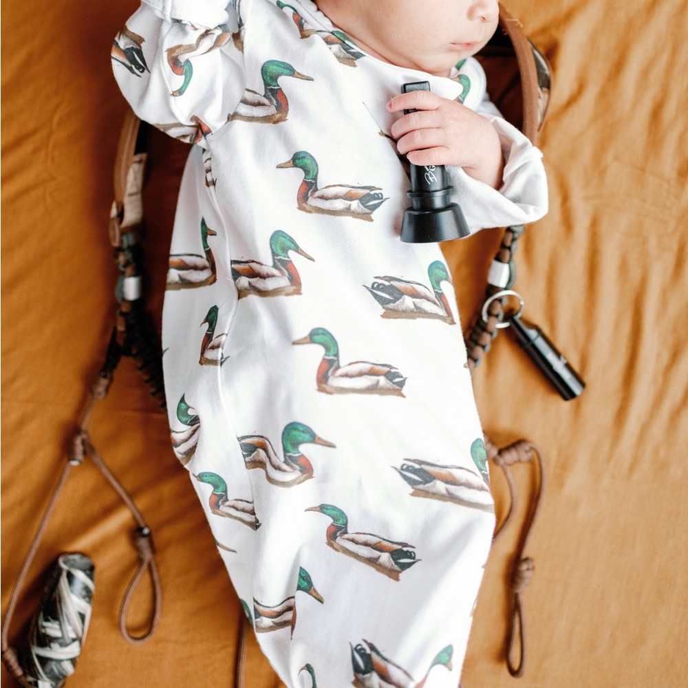Velvet Fawn Mallard Duck Baby Gown - Picture 3 of 5